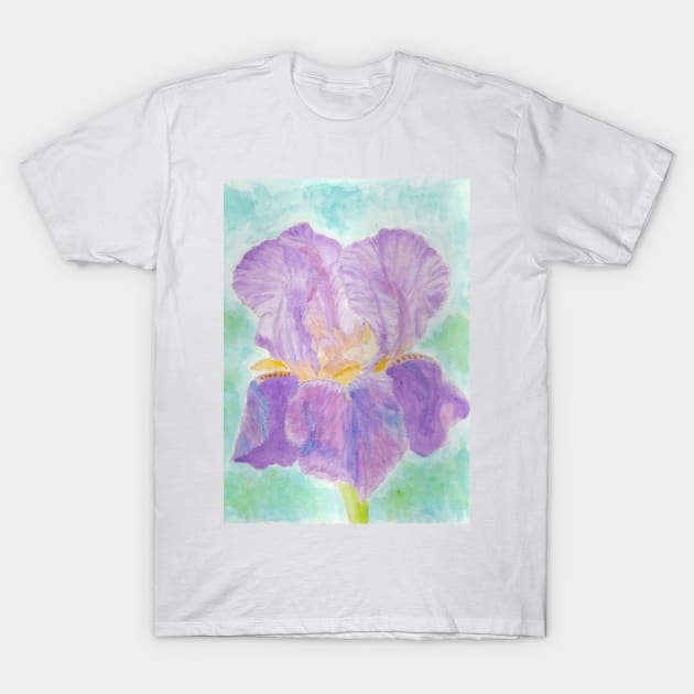 Violet  Iris T-Shirt by Ezhael